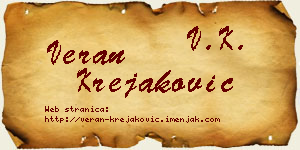 Veran Krejaković vizit kartica